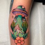 Mike Duncan custom alien abduction tattoo