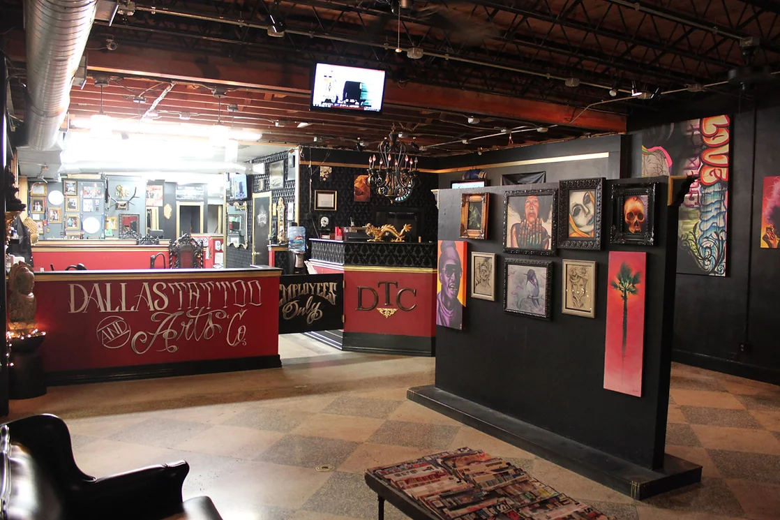 Dallas Tattoo and Arts inside of shop